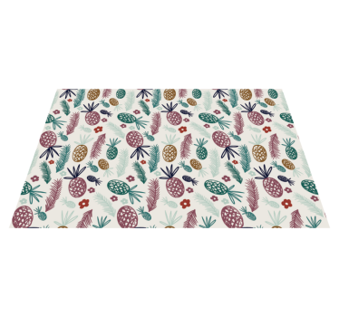 Tropisch fruitmotief vinyl tapijt bloemen en planten - TenStickers