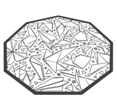 Geometrische vormen achthoek vinyl tapijt geometrisch - TenStickers