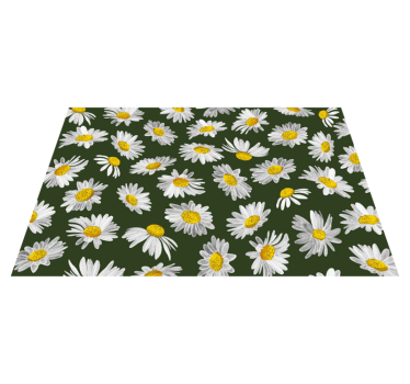 Madeliefje genot vinyl tapijt bloemen en planten - TenStickers