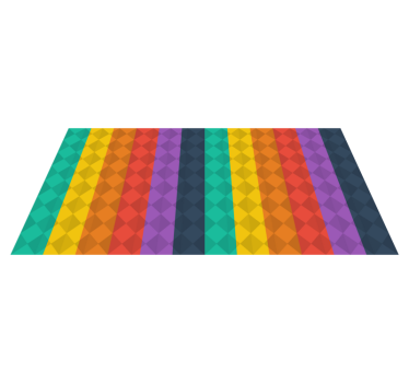 Kleurrijke geometrische variatie vinyl tapijt geometrisch - TenStickers