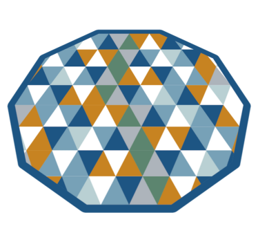 Geometrische achthoek vinyl tapijt geometrisch - TenStickers