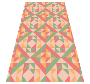 Ensemble met geometrisch patroon vinyl tapijt - TenStickers