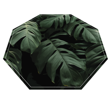 Vinyl vloerkleed Bloemen en planten Monstera bladeren - TenStickers