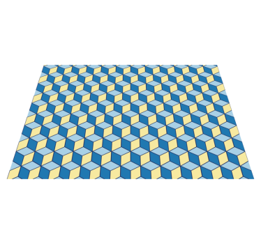 3D effect geometrisch vinyl vloerkleed keuken - TenStickers