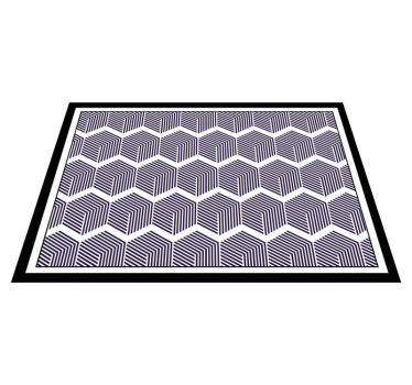 Kubistische tegenstelling vinyl tapijt geometrisch - TenStickers