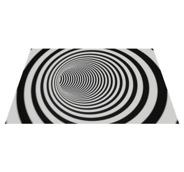 Optische illusiewerveling vinyl tapijt geometrisch - TenStickers