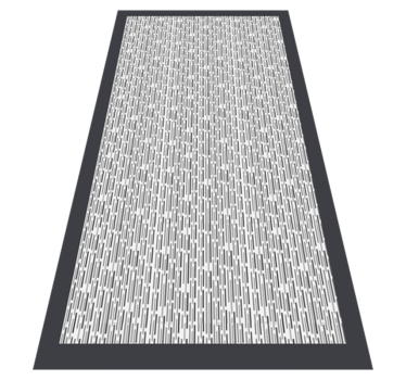 Monochrome geometrische vinyl tapijt geometrisch - TenStickers