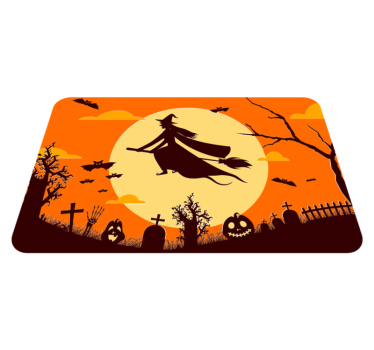 Vliegende heks halloween matten - TenStickers