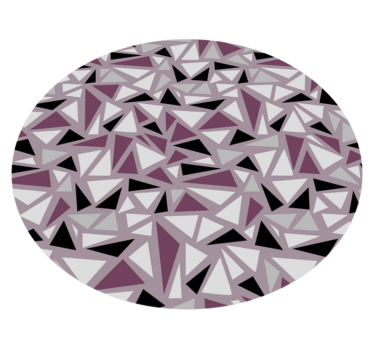 Geometrische driehoekige mozaïek vinyl tapijt geometrisch - TenStickers