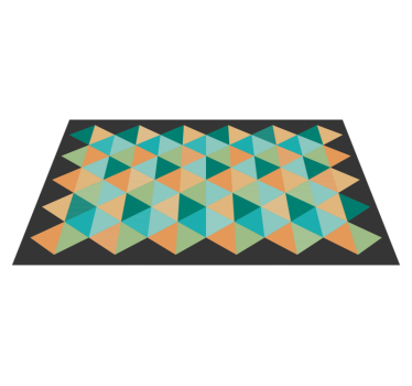 Geometrische patrooncompositie vinyl tapijt geometrisch - TenStickers