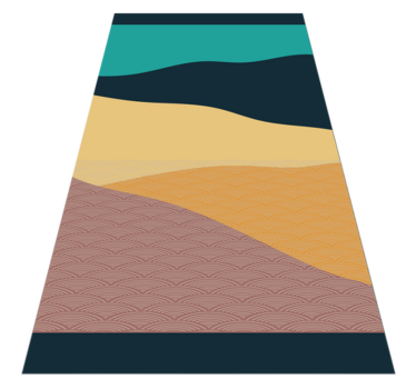 Abstracte golvende vormen vinyl tapijt geometrisch - TenStickers