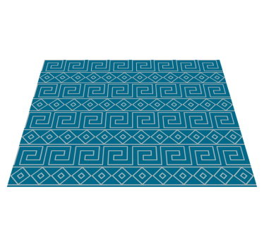 Geometrische griekse sleutel vinyl tapijt geometrisch - TenStickers