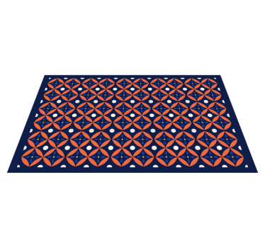 Geometrisch motief display vinyl tapijt geometrisch - TenStickers