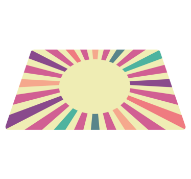 Stralend lijnenontwerp vinyl tapijt geometrisch - TenStickers