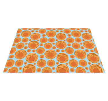 Geometrische zonnestraal vinyl tapijt geometrisch - TenStickers