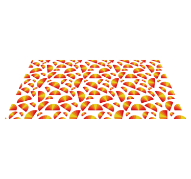 Cirkelvormige motiefarray vinyl tapijt geometrisch - TenStickers