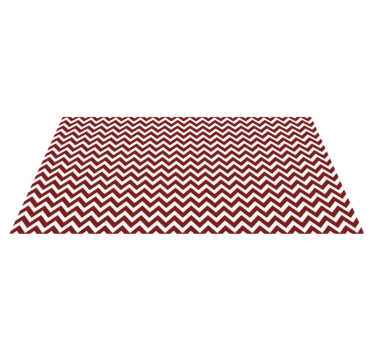 Rode chevronstijl vinyl tapijt geometrisch - TenStickers