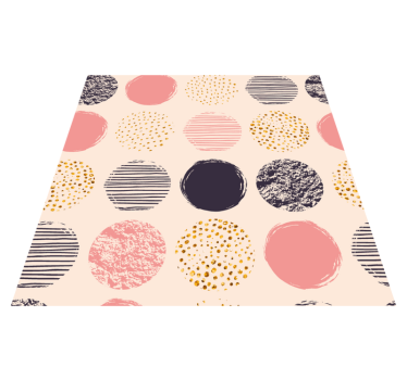 Stippenensemble vinyl tapijt geometrisch - TenStickers