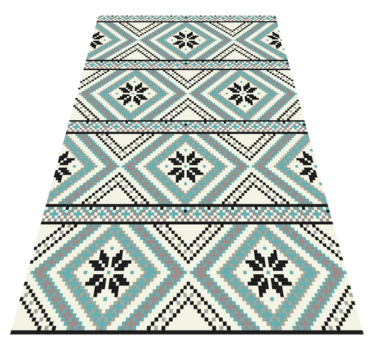 Etnisch geometrisch patroon vinyl tapijt geometrisch - TenStickers