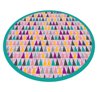 Driehoekige patronen vinyl tapijt geometrisch - TenStickers