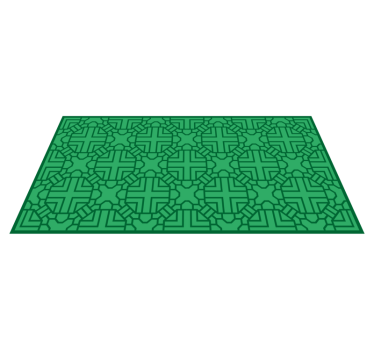 Vinyl tapijt geometrisch groen patroon - TenStickers