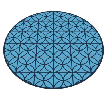 Cirkelvormige geometrische vinyl tapijt geometrisch - TenStickers