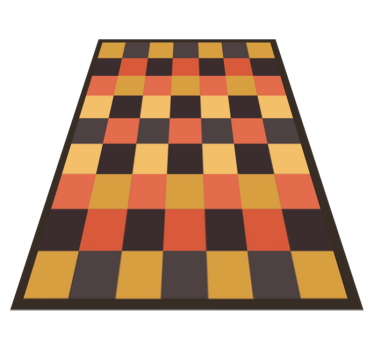 Vinyl tapijt geometrisch dambordpatroon - TenStickers