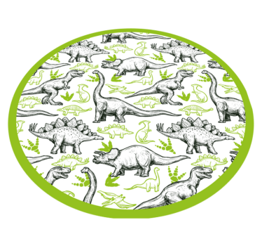 Vinyl vloerkleed dieren Twee kleuren doodle dinosaurus print - TenStickers