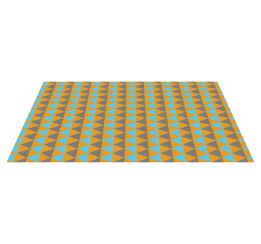 Driehoekige compositie vinyl tapijt geometrisch - TenStickers