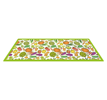 Groente oogst vinyl tapijt bloemen en planten - TenStickers