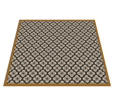 Geometrische bloemmotief vinyl tapijt geometrisch - TenStickers