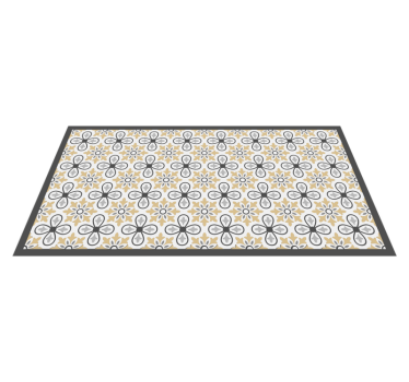 Bloemen geometrische harmonie vinyl tapijt geometrisch - TenStickers