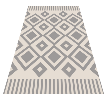 Grijze elegante vormen vinyl tapijt geometrisch - TenStickers