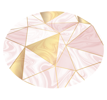 Geometrische marmeren compositie vinyl tapijt geometrisch - TenStickers