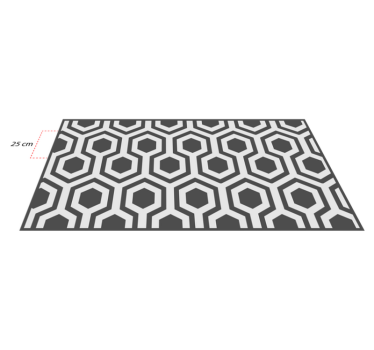 Zeshoekige patronen vinyl tapijt geometrisch - TenStickers