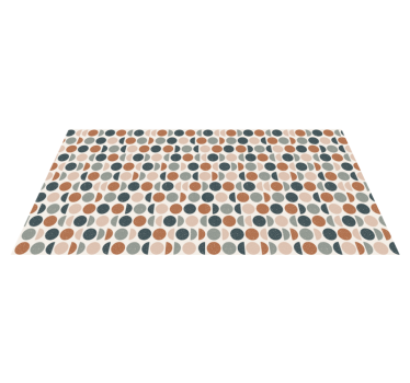 Retro stippenpatroon vinyl tapijt geometrisch - TenStickers