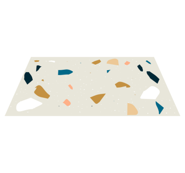 Terrazzo splash vinyl tapijt geometrisch - TenStickers