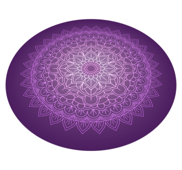 Mandala vinyl vloerkleed Paarse mandala - TenStickers
