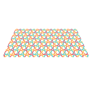 In elkaar grijpend patroon vinyl tapijt geometrisch - TenStickers