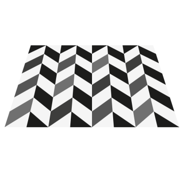 Chevron-contrast vinyl tapijt geometrisch - TenStickers