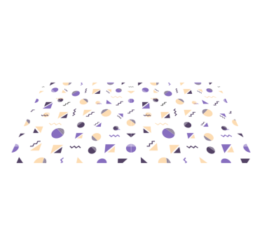 Geometrische vormen patroon vinyl tapijt geometrisch - TenStickers
