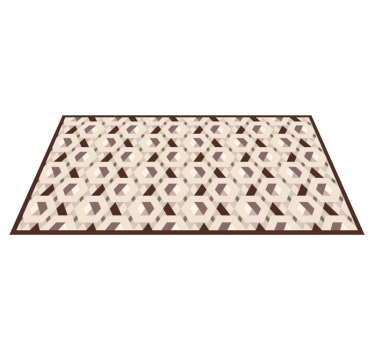 Beige hexagonpatroon vinyl tapijt woonkamer - TenStickers