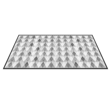 Vinyl tapijt geometrisch driehoekpatroon - TenStickers