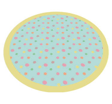 Levendige vlekkerige stippen vinyl tapijt woonkamer - TenStickers