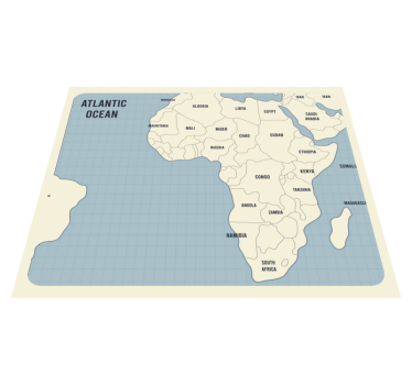 Cartografische afbeelding vinyl tapijt wereldkaart - TenStickers