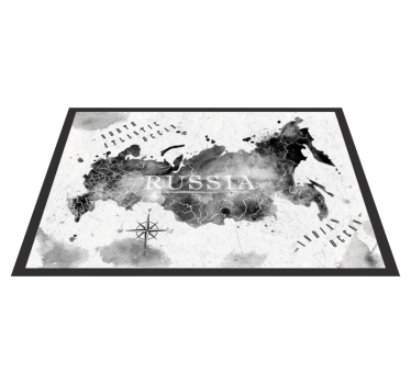 Monochrome wereldkaart vinyl tapijt wereldkaart - TenStickers