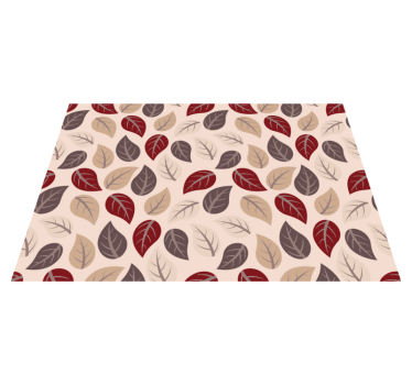 Vinyl vloerkleed Bloemen en planten Herfstblad patroon - TenStickers
