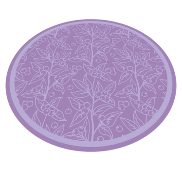Lavendel bessen takken vinyl tapijt bloemen en planten - TenStickers