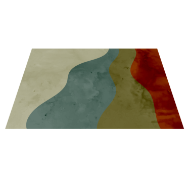 Abstracte golfpatronen vinyl tapijt woonkamer - TenStickers