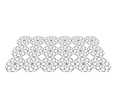 Zwart-witte achthoeken vinyl tapijt geometrisch - TenStickers
